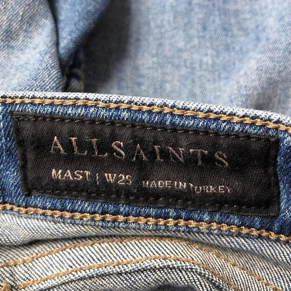All Saints Mast Distressed Skinny Jeans - Picture 5 of 12